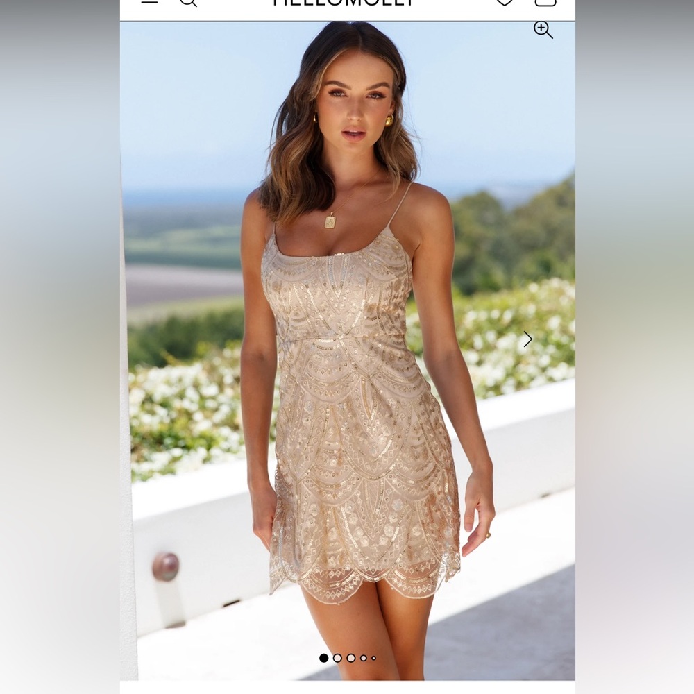 Hello Molly Girls Nation Dress Gold